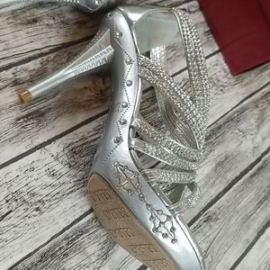 Delicacy Silver Rhinestone 4 inch Heels